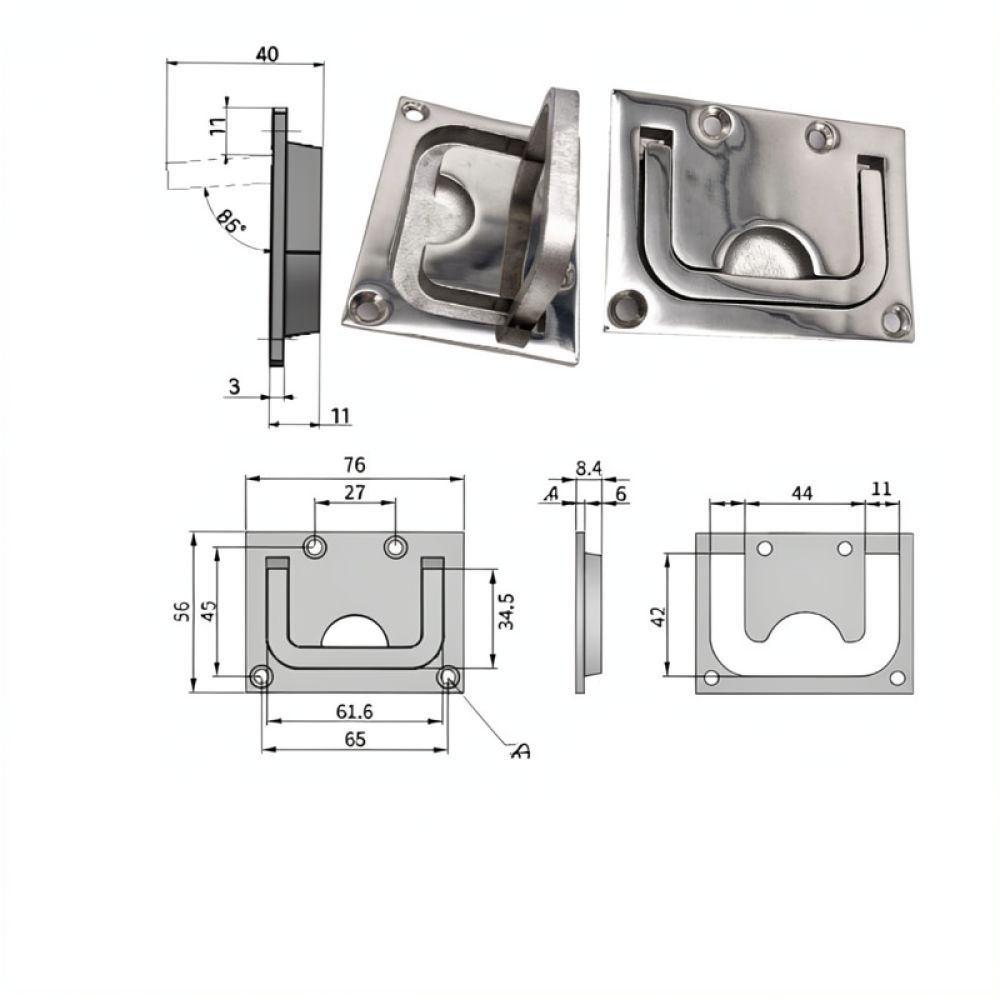 Paslanmaz Çelik 316, Gömme Tip - Door Handle incelemesi ve fiyatı