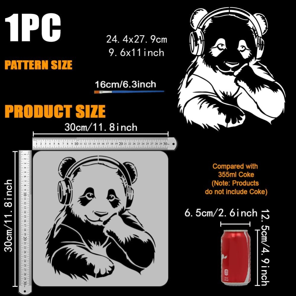 Boya Fırçası ile Panda Şablonu - Paint Brush incelemesi ve fiyatı