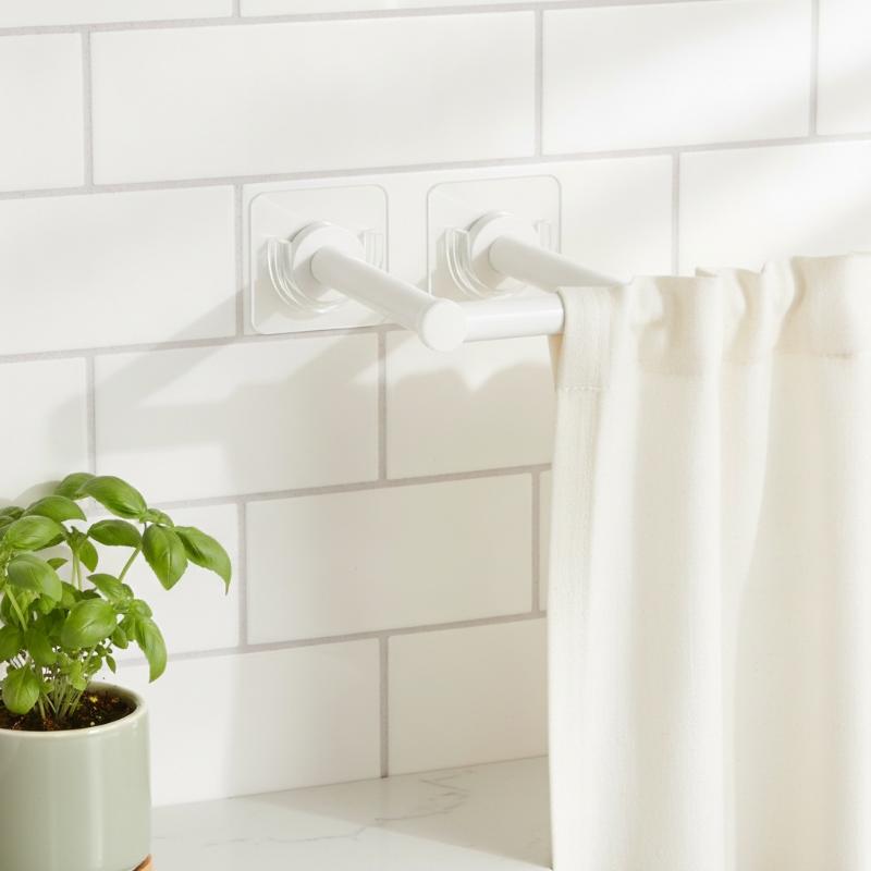 4 adet şeffaf yapışkanlı perde - Curtain Rods incelemesi ve fiyatı